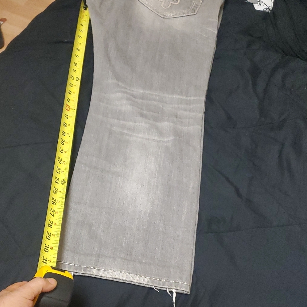Rock Revival Light Gray Patch Detail Jeans - Picture 13 of 16